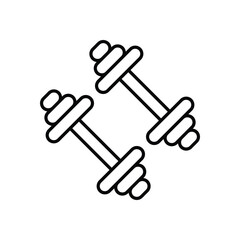 Dumbbell vector icon stock illustration 