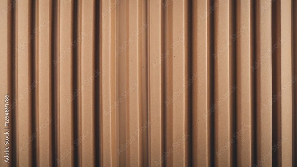 Leinwandbilder textured corrugated wall surface with horizontal lines in warm beige tones suitable for background u