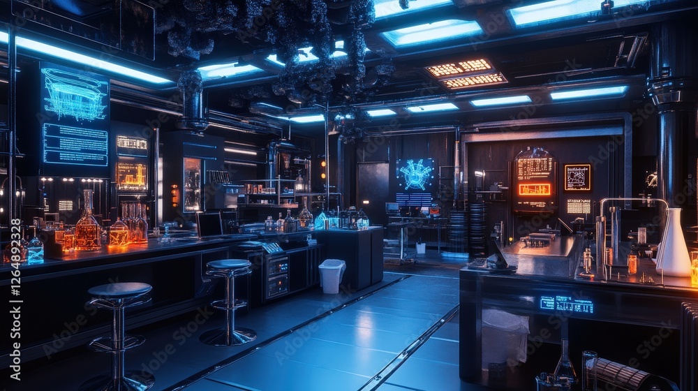 Poster science lab where users conduct virtual experiments, build 3d models, and explore concepts in an imm