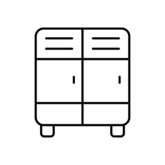 Locker  vector icon stock illustration
