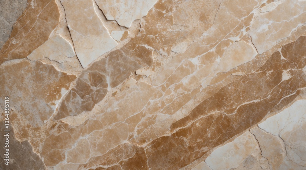 Poster brown and beige marble texture background with natural veins and patterns for interior design and co