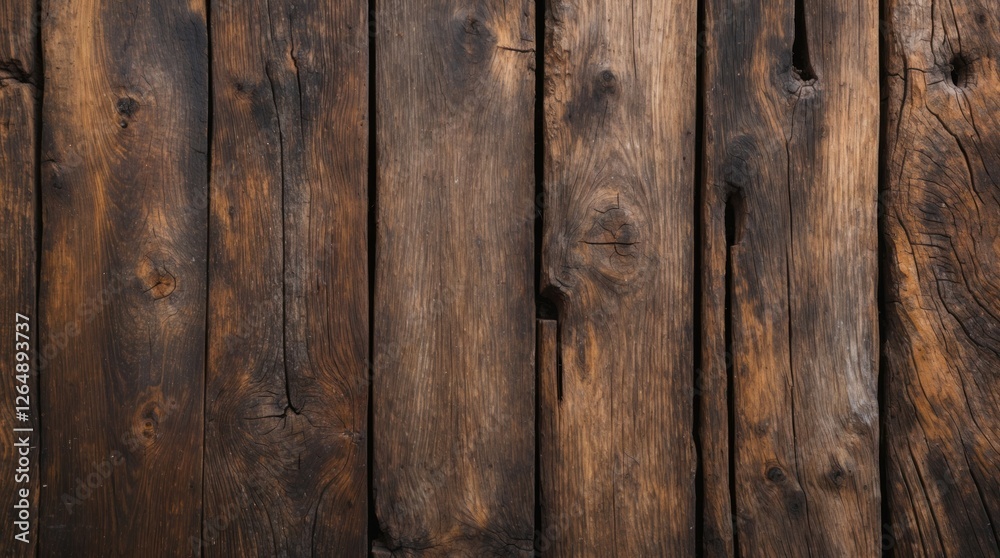 Poster Rustic wooden planks background with natural texture and grain patterns ideal for design projects Copy Space