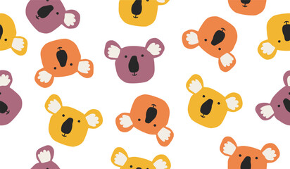Cute koala pattern background vector design © rupa