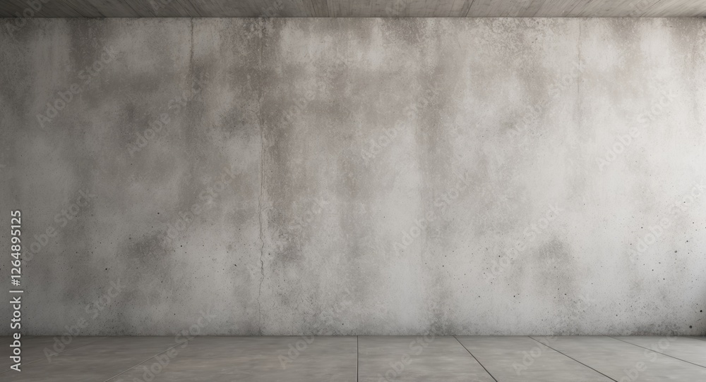 Poster empty concrete room with textured gray wall and floor suitable for design projects and presentations