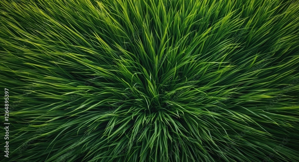 Aufkleber Lush green grass texture top view with vibrant detail and natural patterns suitable for background design Copy Space