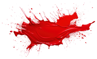 PNG A red paint splash backgrounds white background splattered.