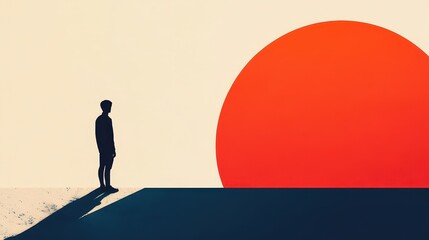 A minimalist poster design with bold typography and a simple color palette, delivering a powerful message in a visually striking and clean composition