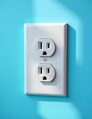 electrical outlet on white wall