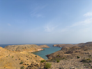 Scenic view of Bandar Al Khairan beach next to Muscat in Oman