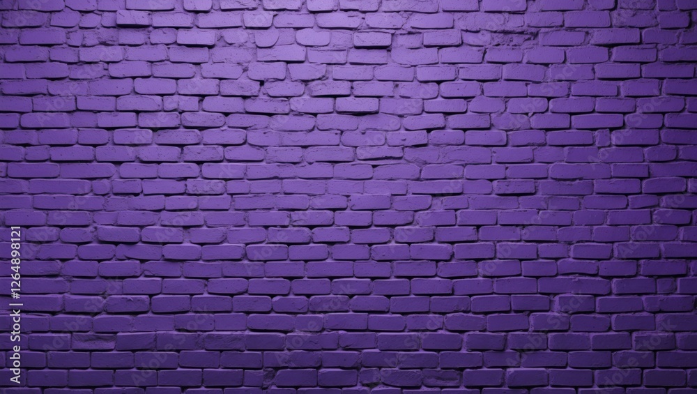 Leinwandbilder Purple brick wall texture background with uneven surface and slight shadows suitable for design elements and presentations Copy Space