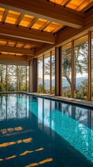 Obraz premium Modern Luxurious Pool with Panoramic Views