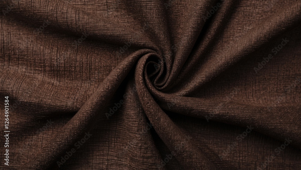 Aufkleber Brown textured fabric with swirling pattern and soft appearance suitable for various textile applications