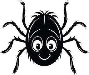 Cute and funny Tick silhouette vector illustration, Tick line art vector, Tick isolated vector icon design
