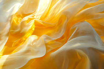 Fototapeta premium Flowing Sheer Golden Fabric