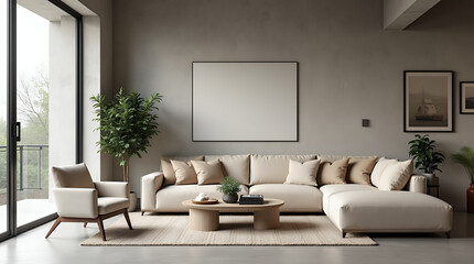 modern living room with sofa