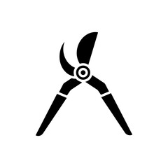 Garden shears icon vector. Garden tool illustration sign. Tool symbol or logo.