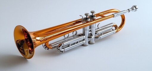 Obraz premium A Gleaming Gold Trumpet: A Musical Instrument