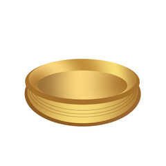 Uruli or otturuli isolated on transparent background, png image.it is mainly used for kerala treditional festival of vishu and onam	
