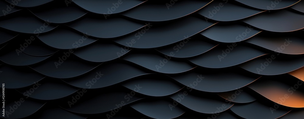 Leinwandbilder dark textured background with wavy layers in a subtle gradient of shades and hues highlighting visua