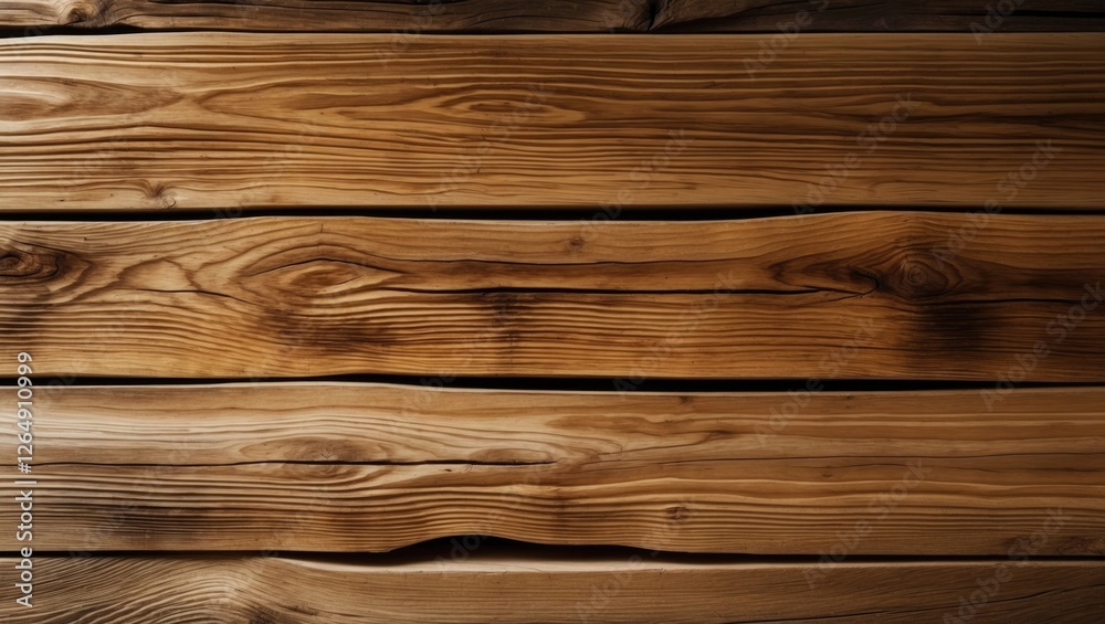 Aufkleber Textured wooden planks background with natural patterns and warm tones for use in various design applications Copy Space