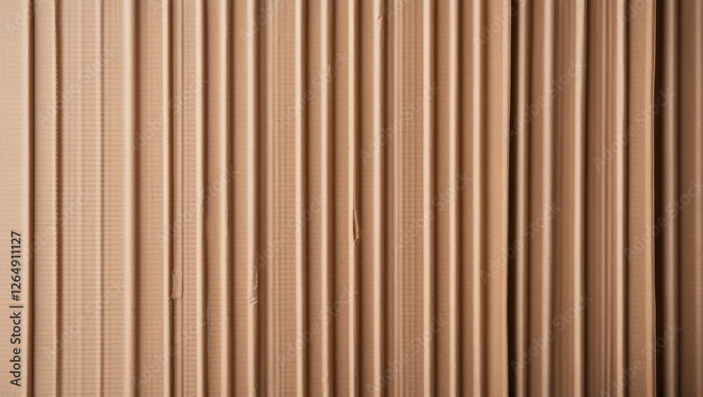 Poster Cardboard texture with vertical grooves in neutral beige tones suitable for various graphic design applications Copy Space