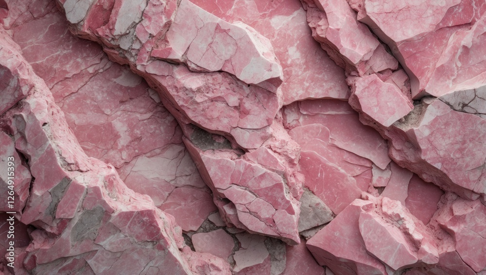 Aufkleber Pink marble rock texture background with layered stones and intricate patterns ideal for natural surface design Copy Space