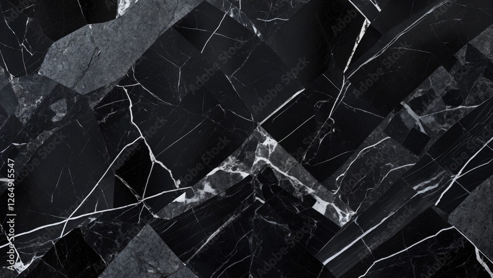 Poster black marble texture background with white veins suitable for flooring or wall finishes featuring ra