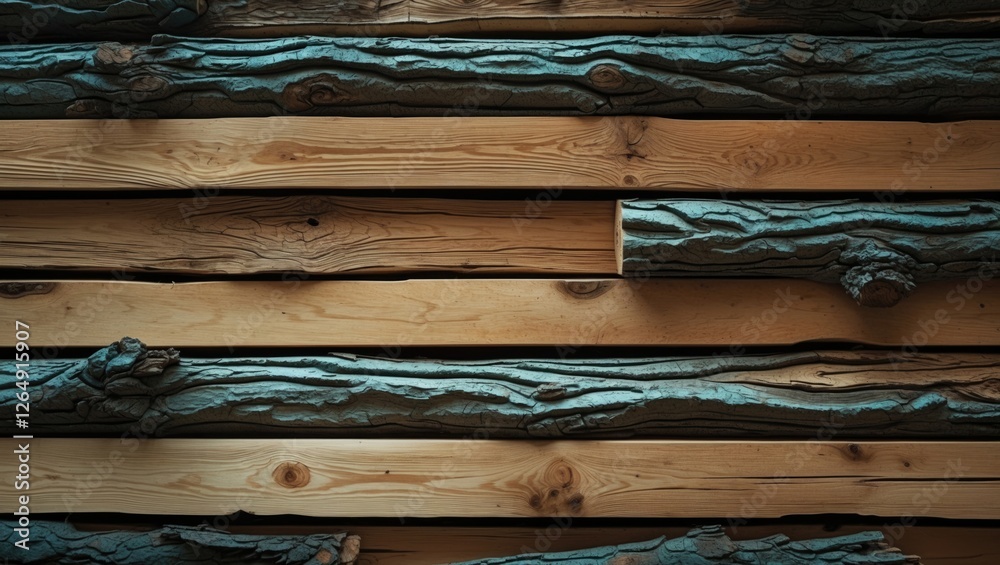 Poster textured wooden wall with natural patterns and rustic elements showcasing different shades of brown 