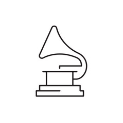 Grammy Award, gramophone award icon for music industry. Minimalist vector illustration for music awards, entertainment, media, awards shows, creative content, and celebration.