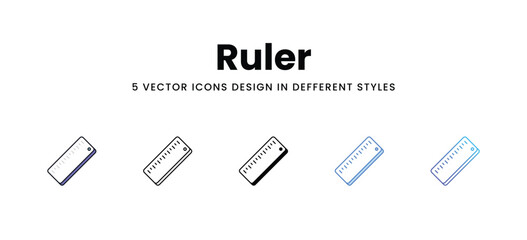 Ruler vector icons set stock illustration