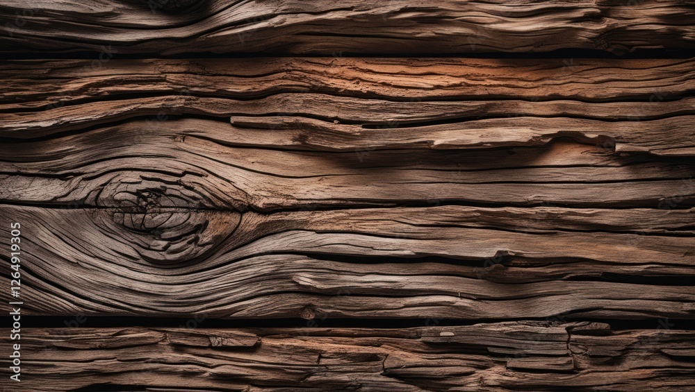 Poster Textured weathered wooden planks background with natural grain patterns suitable for overlaying text Copy Space