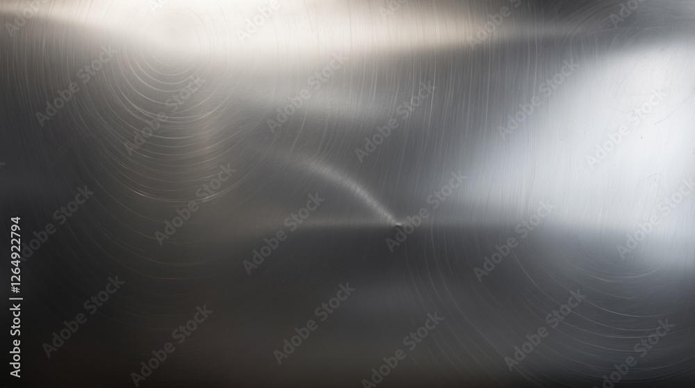 Aufkleber Abstract texture of polished metal surface with circular patterns and subtle reflections suitable for background design and Copy Space