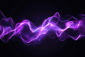 Obraz premium Abstract purple wave background design element for science, art, or technology