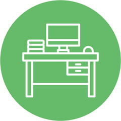 Home Office Desk Icon
