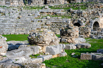 The remains of the ancient city of Limyra, are situated on the Kumluca-Finike road 11 km after Kumluca, in Zengerler village, and on the mountain hillsides to the Finike plain, Antalya 