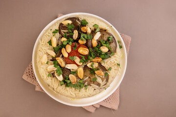 Maqluba or Maqloubeh is Traditional Palestine Rice.