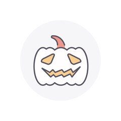 Pumpkin vector icon stock illustration