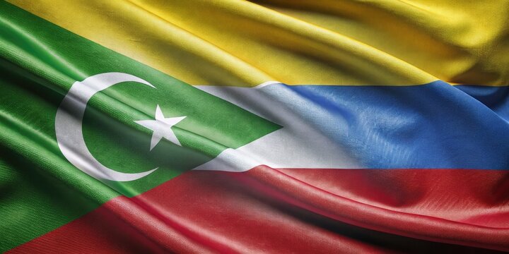 A beautiful, high-resolution photo of the Comoros national flag.