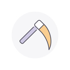 Scythe vector icon stock illustration