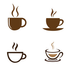 Coffee cup logo design with vector  