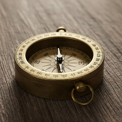 compass on old map