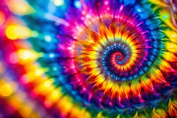 Hypnotic Tie-Dye Swirl: Psychedelic Bokeh Background