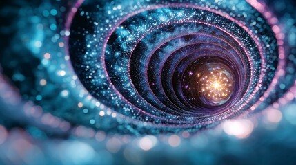 Psychedelic Cosmic Tunnel  Abstract Galaxy Spiral  Stardust  Lights