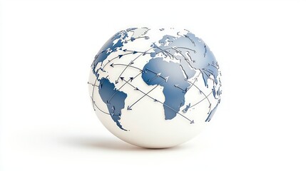 Global Interconnection  3D Earth Map  Trade  Communication  Worldwide Network
