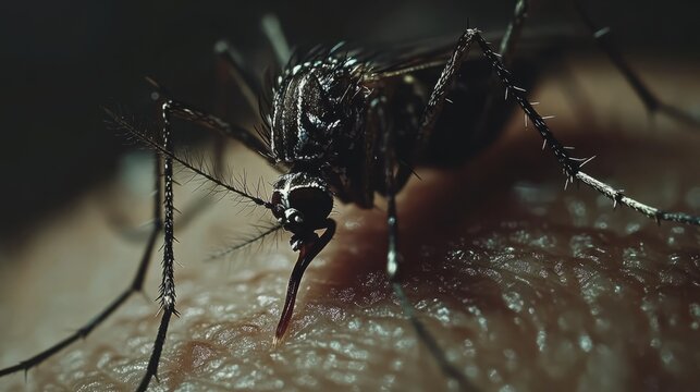Mosquito, Zika virus, humans skin