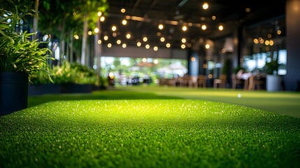 Serene Greenery and Illuminated Ambiance for Golf Tournament Organizers