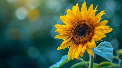 Fototapeta premium Elegant Sunflower Wallpaper - Perfect for Nature Lovers
