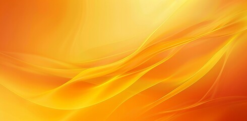 Abstract yellow and orange swirls in a smooth gradient background