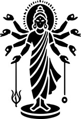 illustration sketch silhouette design of traditional ethnic mythology gods and goddesses full of details 