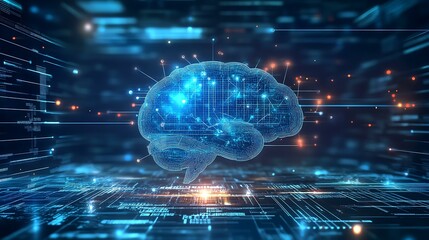 Fototapeta premium A cyber risk assessment center monitoring threats in real time with AI analytics.